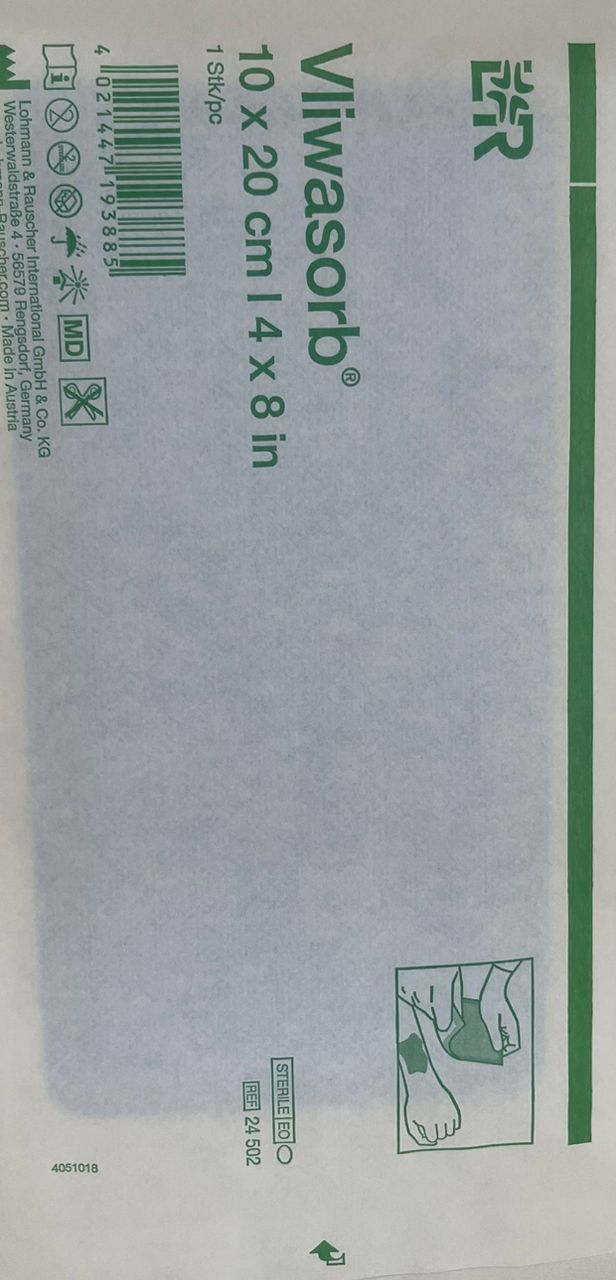 پانسمان ویلی‌سورب Vliwasorb غیرچسبنده و جاذب